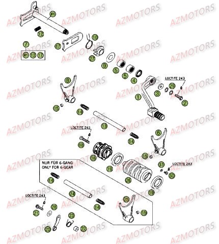 COMMANDE_BOITE_A_VITESSES BETA Pièces BETA RR 4T 450 - [2008]