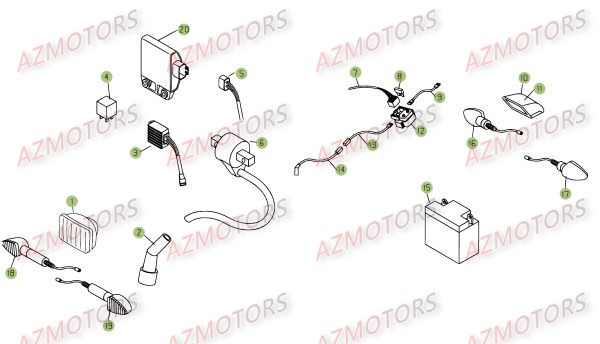 Equipement Electrique BETA Pièces Beta RR 4T 450 Enduro - 2008
