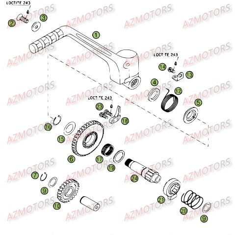 Kick Starter BETA Pièces Beta RR 4T 450 Enduro - 2008