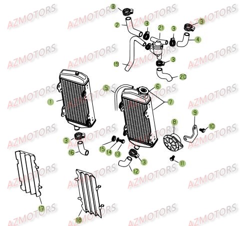Radiateur BETA Pièces Beta RR 4T 450 Enduro - 2008