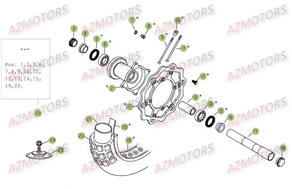 ROUE AVANT BETA RR 4T 08 450