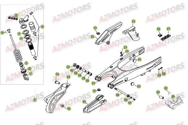 Suspension Arriere Du No Serie 150 A 999999 BETA Pièces Beta RR 4T 450 Enduro - 2008