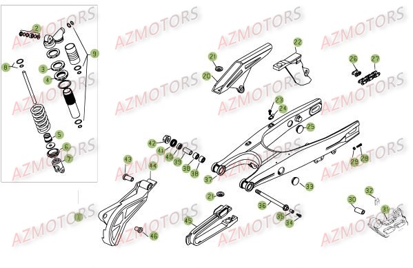 Suspension Arriere Du No Serie 1 A 149 BETA Pièces Beta RR 4T 450 Enduro - 2008