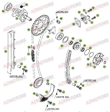 Transmission BETA Pièces Beta RR 4T 450 Enduro - 2008