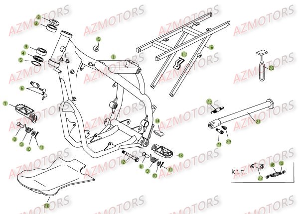 ACCESSOIRES_DU_CHASSIS BETA Pièces BETA RR 4T 525 - [2008]