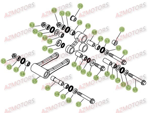 BIELLETTE DE SUSPENSION DU No SERIE 1 A 67 BETA RR 4T 08 525