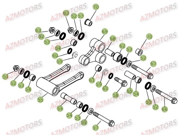 BIELLETTE DE SUSPENSION DU No SERIE 68 A 999999 BETA RR 4T 08 525