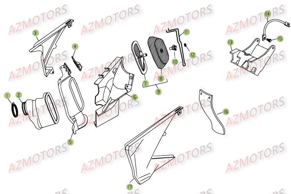 FILTRE AIR BETA pour BOITIER DU FILTRE de RR-4T-08-525
