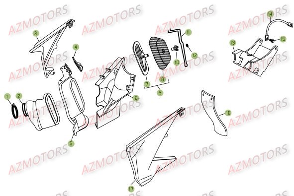 BOITIER DU FILTRE pour RR-4T-08-525