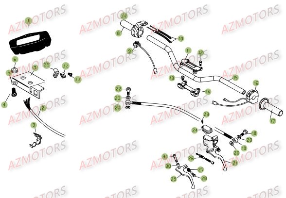 GUIDON RR 4T  07 BETA pour COMMANDES GUIDON de RR-4T-08-525