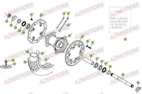 ROUE ARRIERE BETA RR 4T 08 525