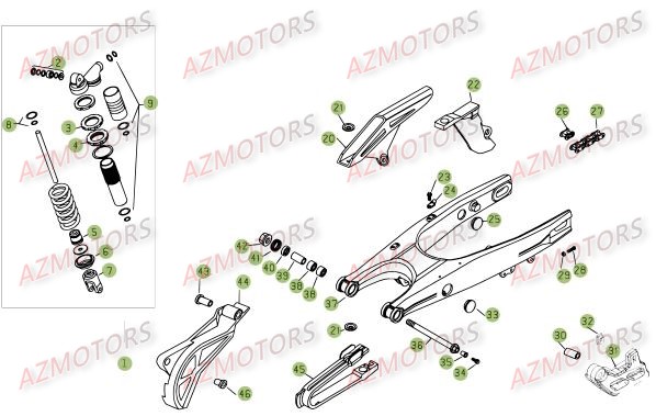 SUSPENSION ARRIERE DU No SERIE 1 A 67 BETA RR 4T 08 525