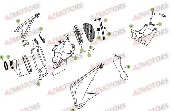 FILTRE AIRE RR-RS 4T pour BOITIER DU FILTRE de RR-4T-08