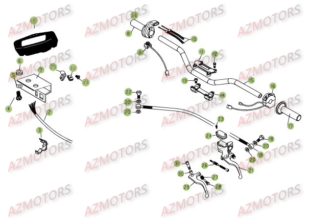GUIDON RR 4T  07 BETA pour COMMANDES GUIDON de RR-4T-08