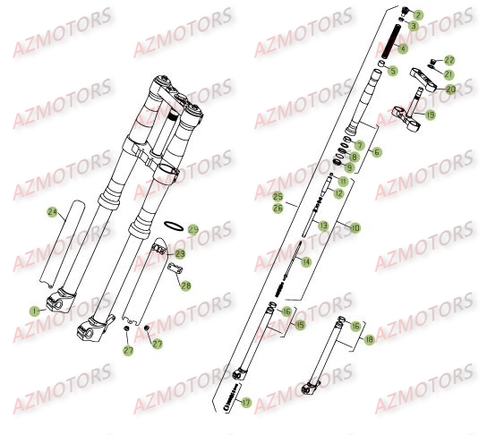 Fourche BETA Pièces BETA RR 4T 400 - [2008]