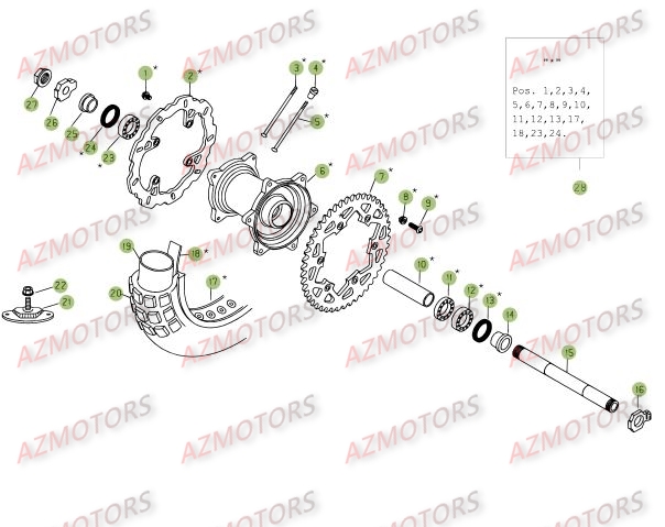 Roue Arriere BETA Pièces BETA RR 4T 400 - [2008]