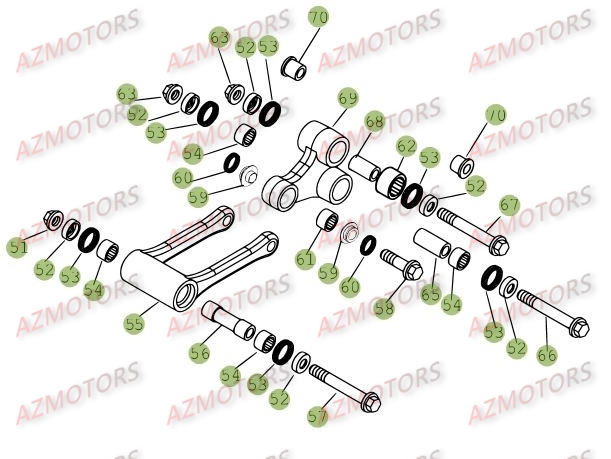 Suspension Arriere Du N De Serie 96 A 999999 [2] AZMOTORS Pièces BETA RR 4T 400 - [2008]
