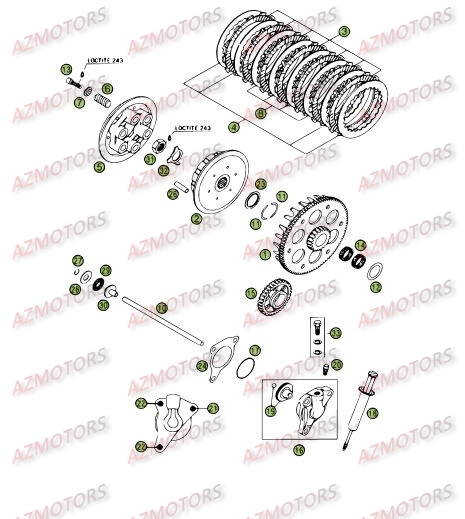 Transmission Principale Embrayage BETA Pièces BETA RR 4T 400 - [2008]