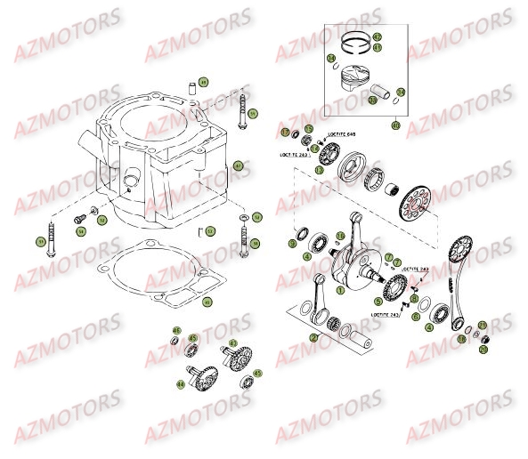 Vilebrequin Piston Contre Arbre BETA Pièces BETA RR 4T 400 - [2008]