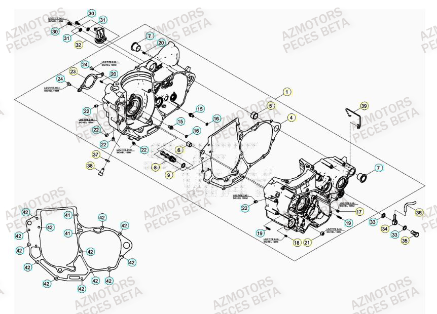Carter Moteur BETA Pièces Beta RR 4T 520 Enduro - 2010