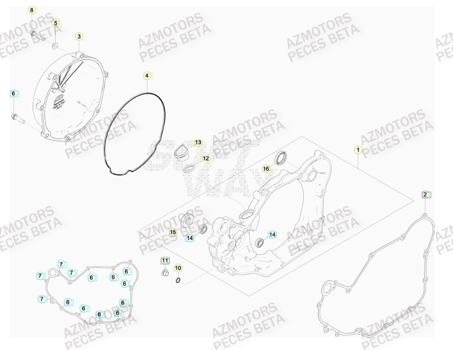 COUVERCLE EMBRAYAGE pour RR-4T-10