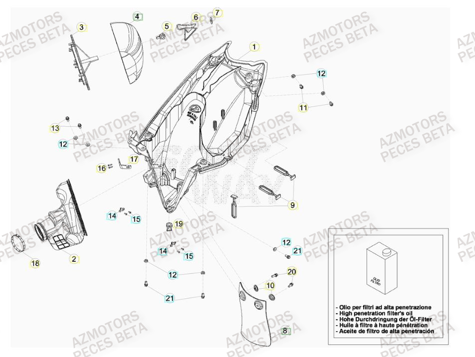 FILTRE AIRE RR-RS 4T pour FILTRE A AIR de RR-4T-10