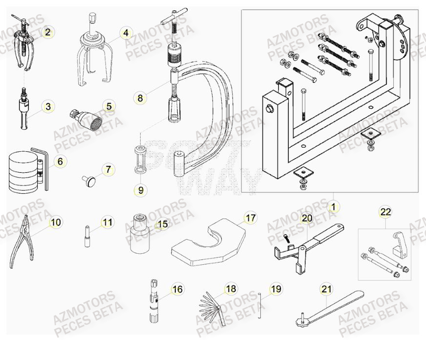 Outils BETA Pièces Beta RR 4T 520 Enduro - 2010