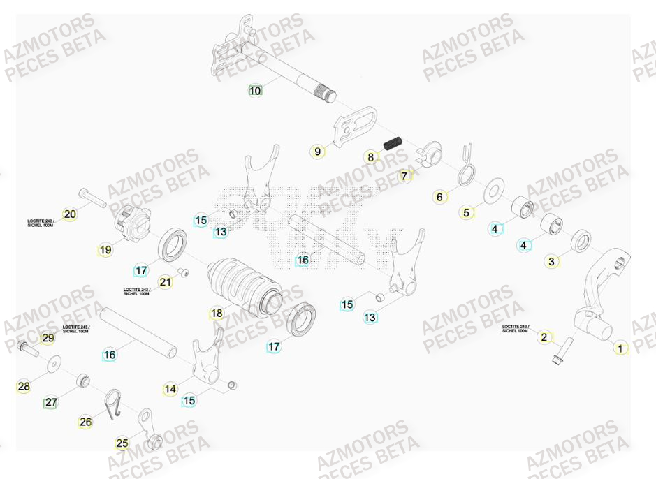 SELECTEUR_DE_VITESSES BETA Pièces BETA RR 4T 520CC - [2010]