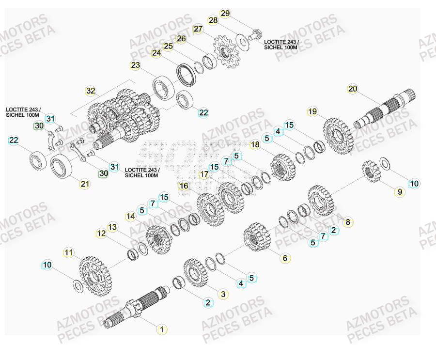 TRANSMISSION pour RR-4T-10