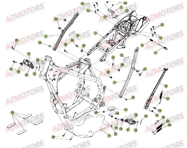 REPOSE-PIEDS BETA pour ACCESSOIRES DU CHASSIS de RR-4T-12