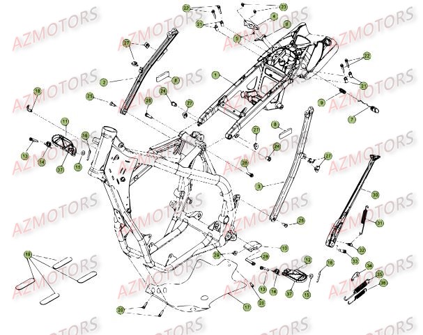 ACCESSOIRES DU CHASSIS pour RR-4T-12