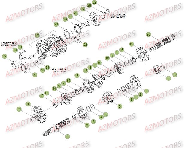 PIGNON DE TRANSMISSION SECONDA IRE BETA pour BOITE A VITESSES de RR-4T-12