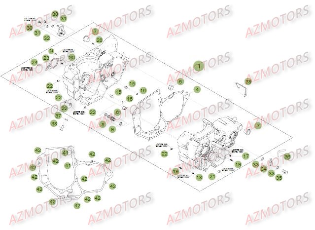 Carter BETA Pièces Beta RR 4T 350 Enduro - 2012