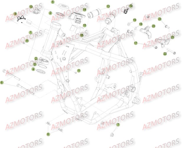Chassis BETA Pièces Beta RR 4T 350 Enduro - 2012