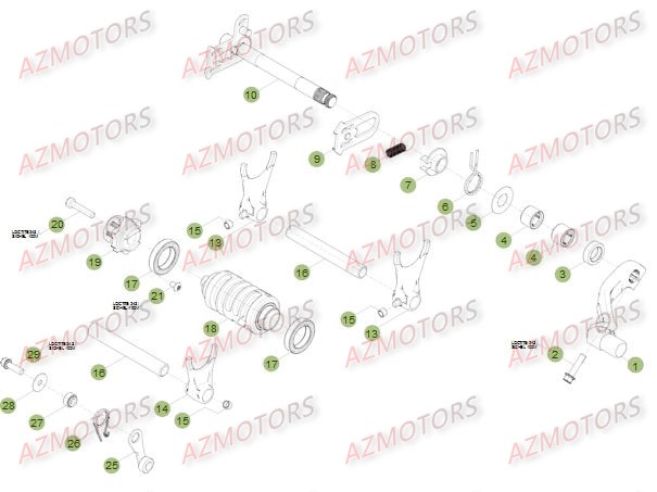 Commande Boite A Vitesses BETA Pièces Beta RR 4T 350 Enduro - 2012
