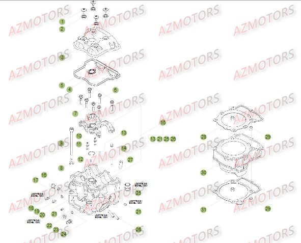 CYLINDRE   CULASSE   DISTRIBUTION BETA RR 4T 12