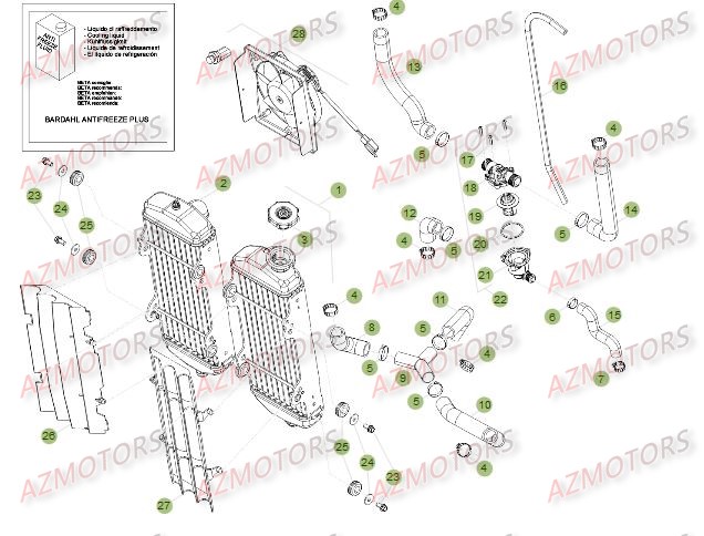 KIT ELECTRO VENTILATEUR RR 4TMY 10 BETA pour INSTALLATION DE REFROIDISSEMENT 2 de RR-4T-12