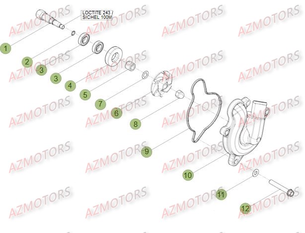 Installation De Refroidissement BETA Pièces Beta RR 4T 350 Enduro - 2012