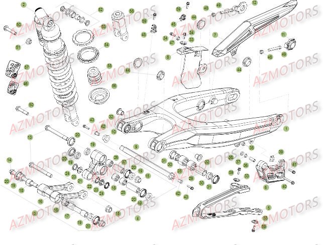 SUSPENSION ARRIERE pour RR-4T-12