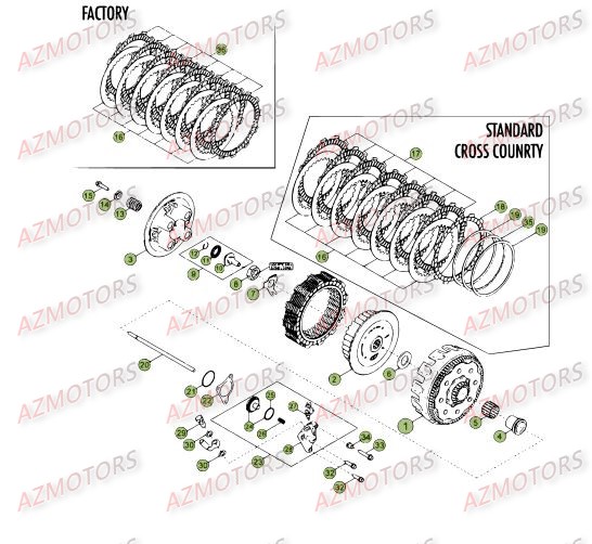 Transmission Principale   Embrayage BETA Pièces Beta RR 4T 350 Enduro - 2012