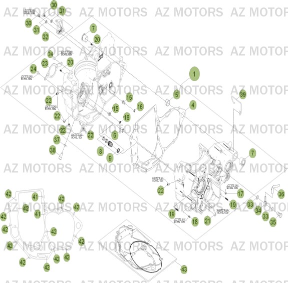 Carter BETA Pièces Beta RR 4T 350 Enduro - 2013