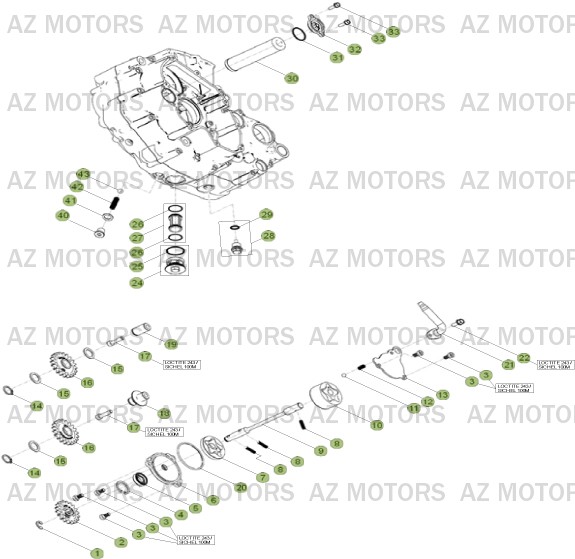 CIRCUIT DE LUBRIFICATION pour RR-4T-350-13