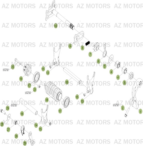 Commande Boite A Vitesses BETA Pièces Beta RR 4T 350 Enduro - 2013