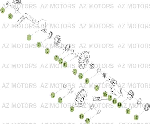 Kick Starter BETA Pièces Beta RR 4T 350 Enduro - 2013