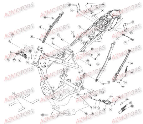 REPOSE-PIEDS BETA pour ACCESSOIRES DU CHASSIS de RR-4T-350-14