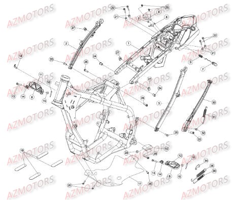 ACCESSOIRES DU CHASSIS BETA Pièces BETA RR 4T 350 - [2014]