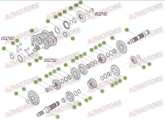 BOITE A VITESSES BETA Pièces BETA RR 4T 350 - [2014]