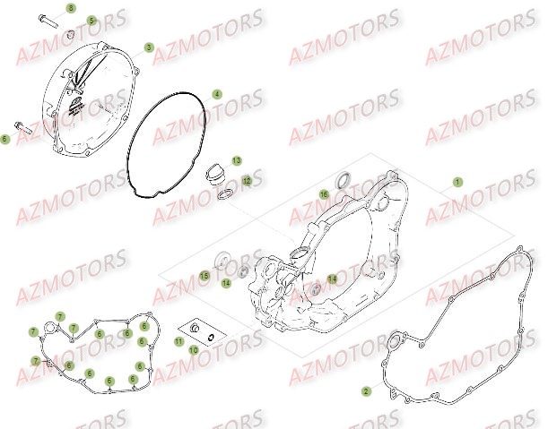 Carter 2 BETA Pièces Beta RR 4T 350 Enduro - 2014