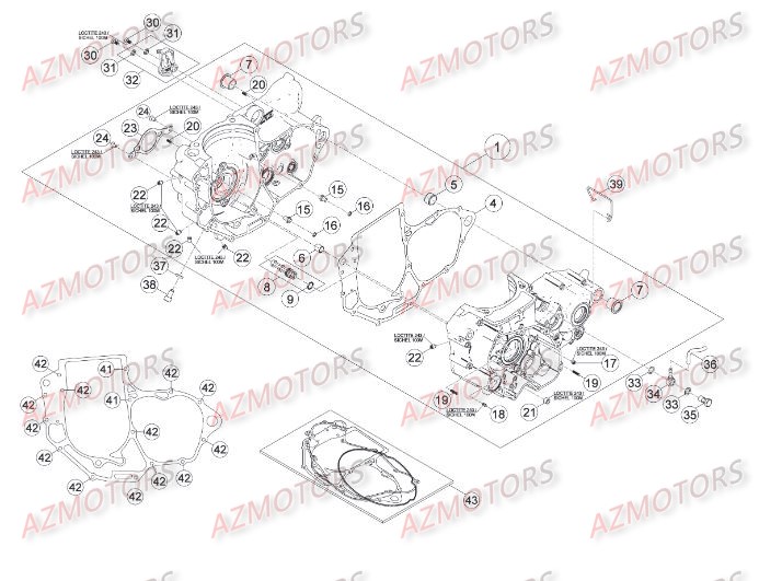 Carter BETA Pièces Beta RR 4T 350 Enduro - 2014