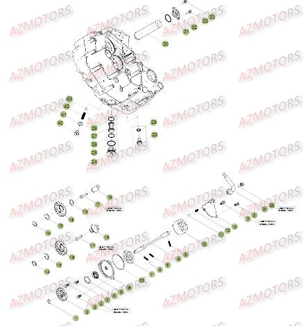 CIRCUIT DE LUBRIFICATION pour RR-4T-350-14